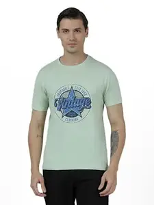 CROCODILE Men Graphic Printed T-Shirt | Youth Fit | Round Neck | Short Sleeve | Regular Length | Casual Pull On Topwear