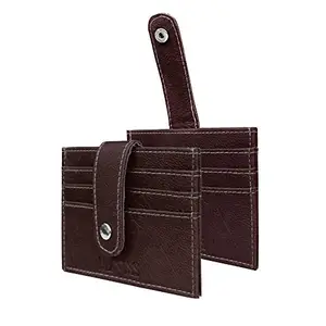 MATSS Coffee Brown Artificial Leather Card Holder for Men and Women