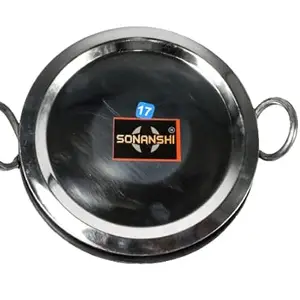 Sonanshi Iron/Loha/Lokhand Kadhai for Cooking on Stove/Induction(10.5 inches Dia)