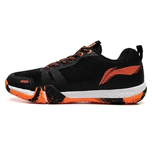 Li-Ning Saga Lite 6 Badminton Shoe, Black/Orange