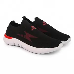Lancer Mens THUNDER-28 Black Running Shoe - 7 UK (THUNDER-28BLK-RED-7)