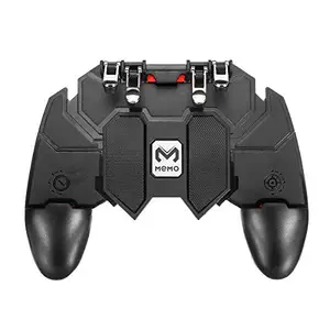 Rhymestore® AK66 Pubg Trigger Controller, Mobile Gamepad - 2in1-6 Fingers Pubg Game Assistant with Highly Sensitive Triggers,Left and Right Tilt Probe, Fast Shooting