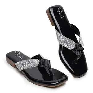 Shoestail Latest Flats for Women &Girls Black39