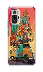 The Little Shop Designer Printed Soft Silicon Back Cover for Redmi Note 10 Pro (On The Road)