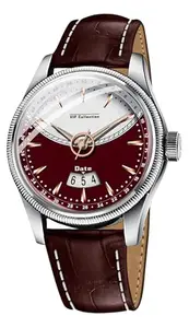 3D Glass Date Display MaroonDial Leather Belt Analog Watch - for Men & Boy (09014M)