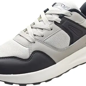 TRV Grey Running Man Soft Cushion Lace Up Stylish Regular Wear Walking Footwear Light Weight Sports Shoe for Men-6 Kids UK (Coco-Fighter-4)