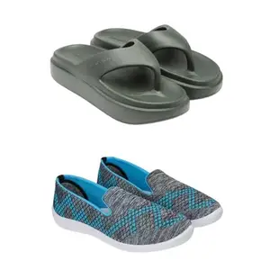 ZENWEAR Extra Soft Classic Casual wear with Ultra Soft Flexibility Technology Heels for Women's/Girl's(6111+3217) Multicolor