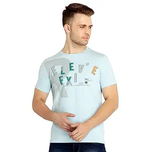 Status Quo Men's Regular Fit T-Shirt (SQ-RN-23096- Sky