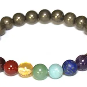 Astroghar Chakra Crystal 8 mm Stretch Bracelet