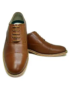 ASM TAN Oxford Handmade Goodyear Welted Shoes Goat Leather ARTICLE-HG105, UK 4 to 15 (4)