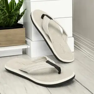 Footexo Men's Casual Daily Used Flip-Flop | Material EVA | Lightweight Design Slipper For Daily Use | Color GREY | Size : 6
