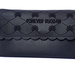 Lassie® Women Faux Leather Wallet/Clutch 4 ID Slots (STYEEMB1) (Black)