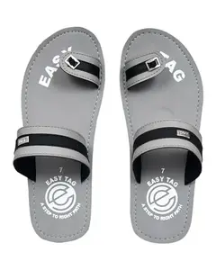 Easy Tag / CHHALLA PATTA/FLIP FLOP SLIPPERS/EXTRA COMFORT/ULTRA LITE/WATERPROOF (White challa patta) (5) (Grey, 5)