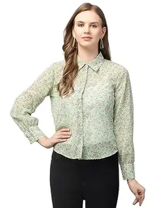 STYLZREPUBLIC Green-Casual Floral Shirt
