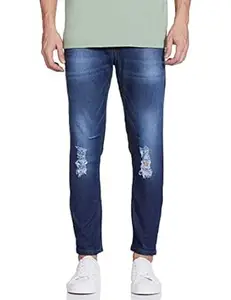 The Indian Garage Co Men Carrot Fit Solid Mid-Rise Stretchable Jeans