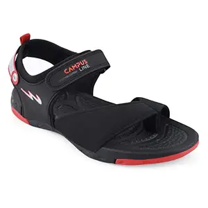 Campus Men's GC-2306 BLK/RED Sports Sandals - 8UK/India GC-2306