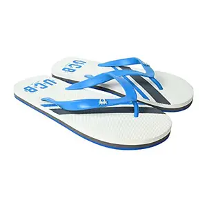 UNITED COLORS OF BENETTON Men's EVA flip flops (White,8 UK) (23P8CFFPM154I90342)