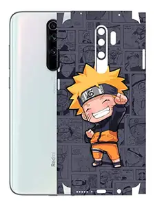 AtOdds - Redmi Note 8 Pro Mobile Back Skin Rear Screen Guard Protector Film Wrap (Coverage - Back+Camera+Sides) (Naruto)