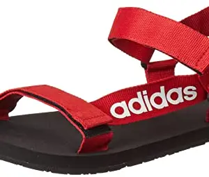 Adidas mens SNOZA M CBLACK/SCARLE/FTWWHT Sport Sandal - 8 UK (GB2972)
