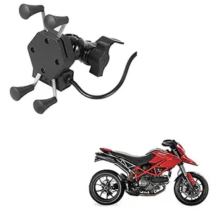 Auto Pearl -Waterproof Motorcycle Bikes Bicycle Handlebar Mount Holder Case(Upto 5.5 inches) for Cell Phone - Ducati Hypermotard
