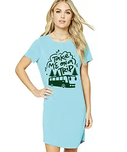 Stylish Cotton Blend Printed T-Shirt for Women | Casual Wear | Soft & Comfortable Fabric | Trendy Short Sleeve (Blue_Large_Pack of 1)#612