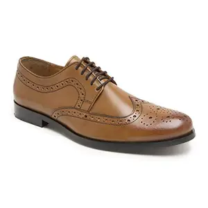 HATS OFF ACCESSORIES Genuine Leather Tan Derby Brogues Shoes