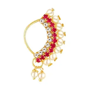 Vivastri's Beautiful & Elegant Peackock Style Nath/Nosepins For Women And Girls -VIVA1010NTH-Press