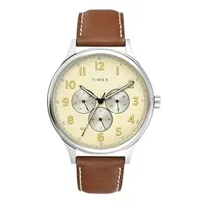 TIMEX Analog Watch for Men with Round Dial & Water Resistant Man's Wrist Watches