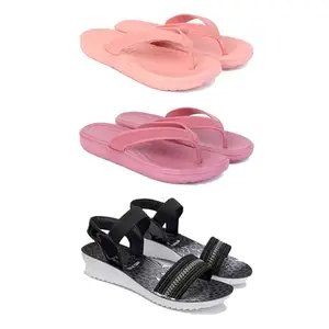 Women's Comfortable Sandal,Casual Lightweight Sandal for Everyday Wear | (COMBO-3)-1979-1980-1931-6-EURO-37