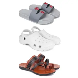 Men's Sandals | Lightweight Wear| Stylish & Easy to Wear For Men's PTC-SAN-(3-COMBO)-1590-3122-3151-8