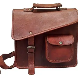 ZNT BAGS leather handmade bags for unisex sling messenger laptop gym backpack bag