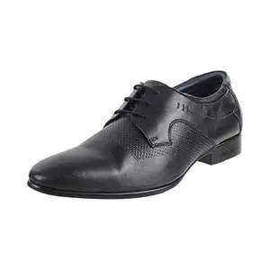 Metro Men Black Leather Lace-up Shoes 10-UK (44 EU) (19-5417)