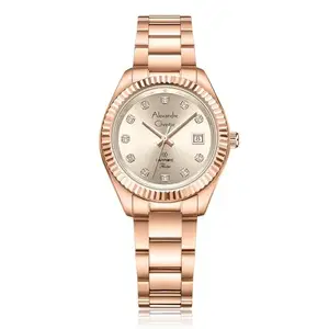 Alexandre Christie AC 2A83 LDB Passion Sapphire Ladies Watch - Rose Gold(Stainless Steel Case and Band, Quartz Movement, Rose Gold Strap, Rose Gold Dial)