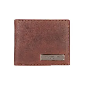 Tommy Hilfiger Elzo Leather Global Coin Wallet for Men - Brown, 4 Card Slots