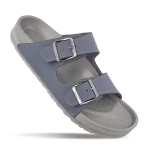 WALKAROO Men's Slip-On Comfort Sandals with Adjustable Buckles - WC4255 Blue Grey