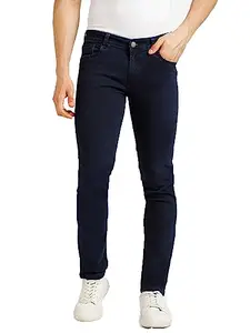 Urbano Fashion Men's Navy Blue Slim Fit Washed Jeans Stretchable (jeanmjnvd-002-navy-38)