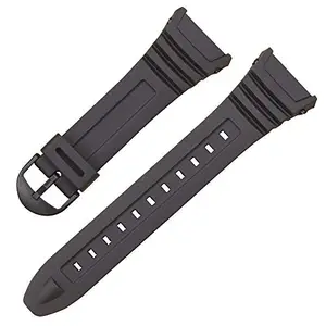 RAYYN "CASO 11" 18MM RESIN WATCH STRAP (BLACK) // SUITABLE FOR CASIO W-96H WATCH