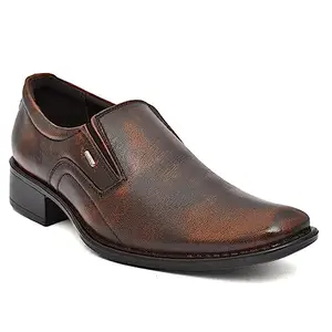 US RED BOX Men's BrownGenuine Leather Slip on Formal Shoe 10 UK/India
