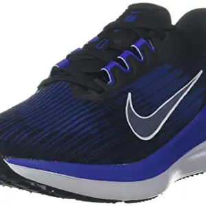 Nike Mens Air Winflo 9 Black/White-Old Royal-Racer Blue Running Shoe - 6 UK (7 US) (DD6203-004)