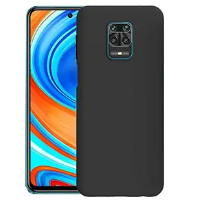 Caseonics Mobile Back Cover for Redmi Note 9 Pro (Smooth Silicone|CameraProtection|Black HC2601)