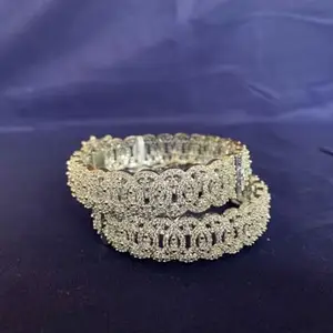 PG FASHION Zinc Fashion Jewelry Bangles for Women Graceful Jewelry For Girls And Women (Bangle Set 35)