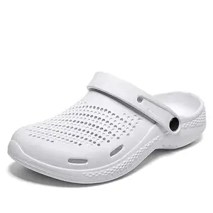 Men flip flop slipper slip on cozy comfortable outdoor indoor (White, UK Footwear Size System, Adult, Men, Numeric, Narrow, 7)