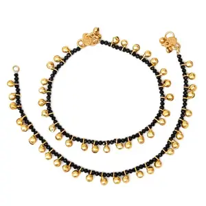 GAUTTAM JEWLLERS Gold Plated Traditional Jewellery Anklets For Women & Girls (Anklet 10)