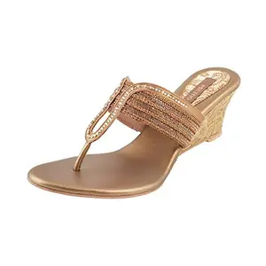Metro Metro Women's Gold Fashion Sandals-5 UK (38 EU) (35-3315)