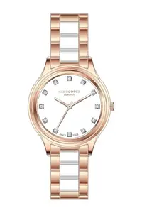 Lee Cooper Analog White Dial Women's Watch-LC07874.430