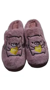 ANESHA Comfortable Indoor/Outdoor Soft Bottom Fur Slippers |Women's Flipflop |Women's Slippers |Girls Slippers flip Flop Free Size (12- 18) year (1 pair) Assorted color