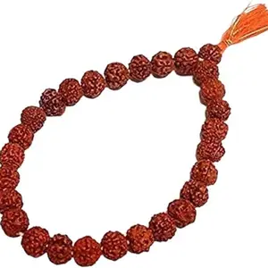 shivalaya Nepali Siddh Rudraksha Bracelet for Men & Women orange thread