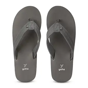 YOHO OAK's Big Size Slipper for Big Feet Mens | slippers | comfortable and stylish flip flop slippers for men| Gray | Size - 14