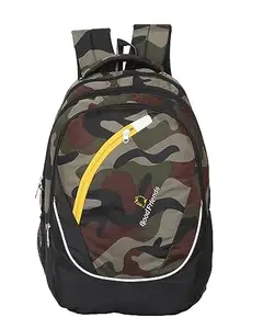 GOOD FRIENDS Water Resistant 40L Laptop Backpack School Bag Backpack College Bag for Men Women (Military)