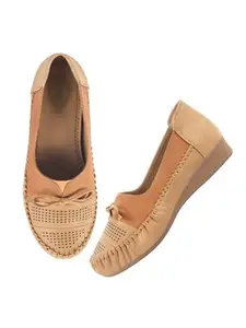 Shoetopia Casual Beige Ballerinas for Women & Girls /EU36